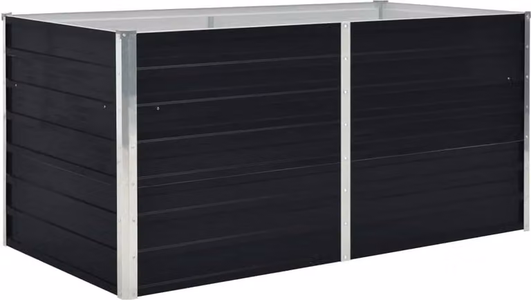 Jardinera elevada Syfax de acero galvanizado en color gris antracita, An/P/Al: 160 x 80 x 45 cm