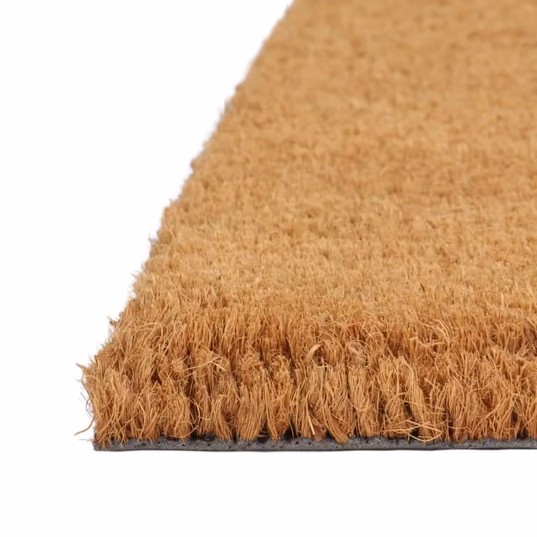 Felpudo de fibra de coco natural vidaXL marrón antideslizante An/P: 65 x 100 cm