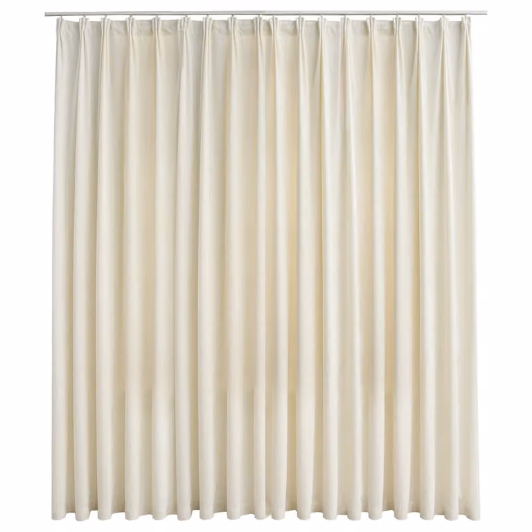Cortina opaca de terciopelo con ganchos vidaXL color beige An/Al: 290 x 245 cm