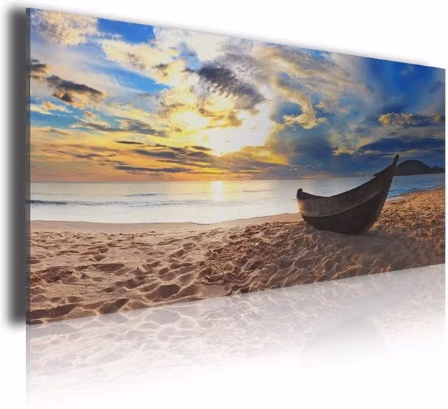 Cuadro de Playa de Arena Caliente HXA DECO en Lienzo, An/Al: 80 x 30 cm