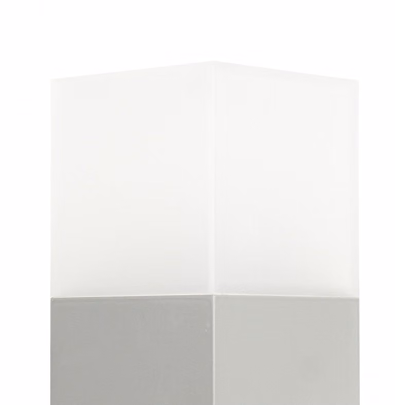 Lámpara de pared SU-MA Cube CB-580 AL color plateado con casquillo E27 y protección IP44 para jardín o terraza, 58 cm