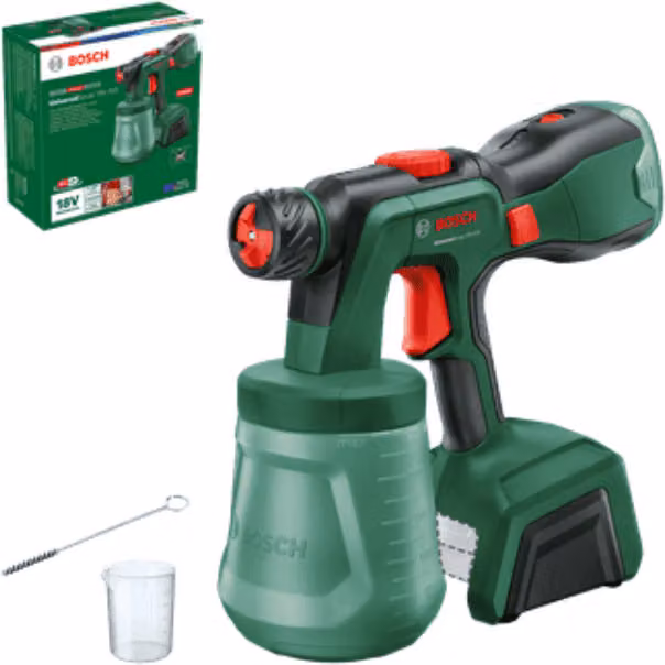 Pistola de pintura a batería Bosch Professional UniversalSpray 18V-300 verde con caudal variable