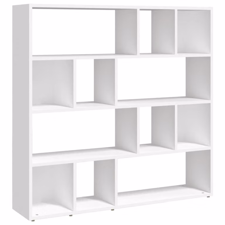 Estantería de libros y divisor de espacios vidaXL en blanco An/P/Al: 105 x 24 x 102 cm
