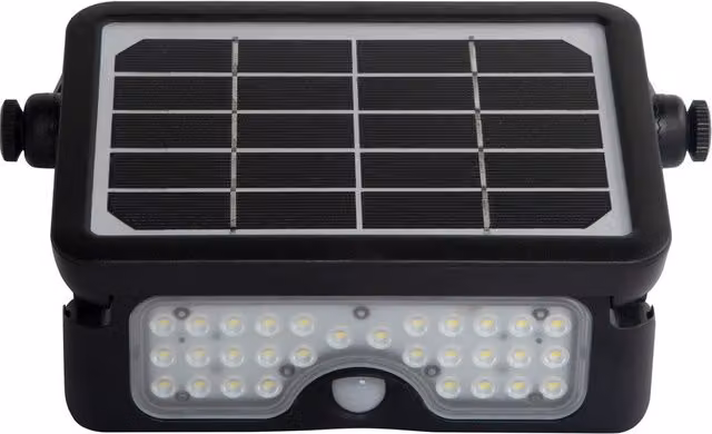 Foco solar LED Eko-Light EPAD EKO9082 de 5W, 500 lm, color negro para jardín y terraza