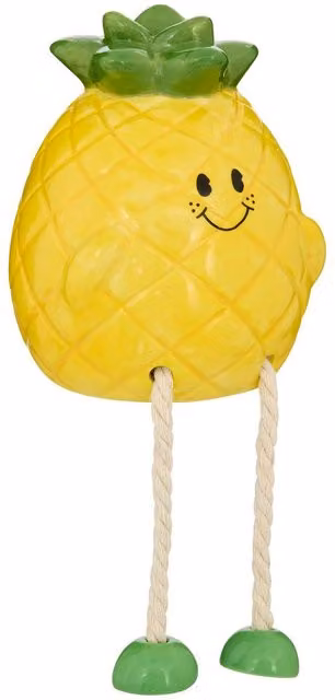Hucha de piña Foodie de Atmosphera en cerámica color amarillo, An/P/Al: 8,5 x 8,5 x 18 cm