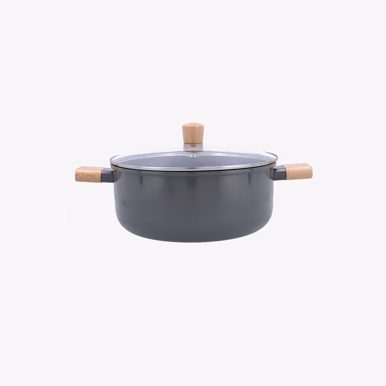 Cacerola de aluminio con tapa de cristal gris Mia de Casa Viva Ø28 cm