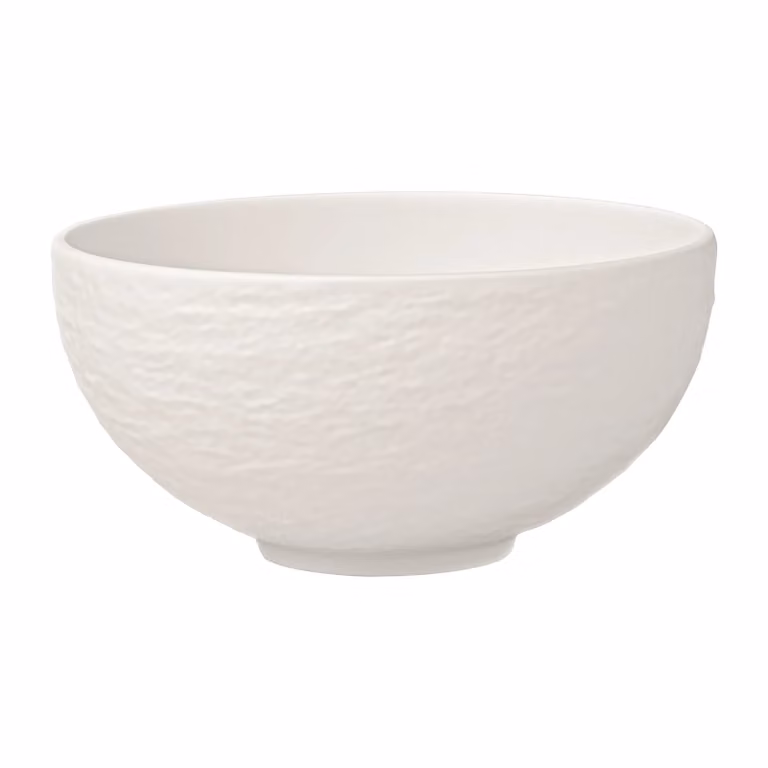 Bol para sopa Villeroy & Boch Manufacture Rock de porcelana color blanco, 0,3 l, Diámetro: 13 cm