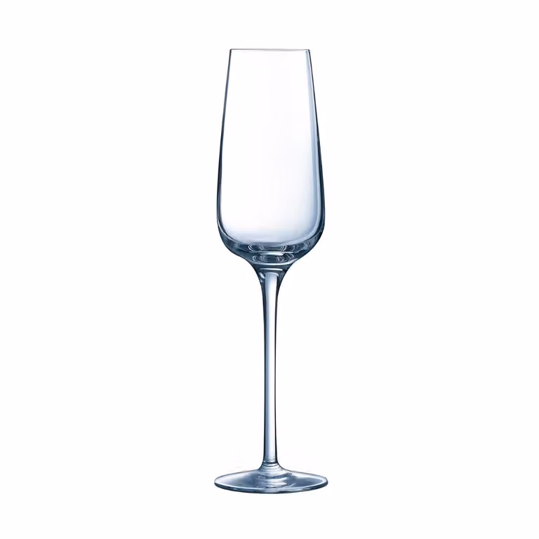 Juego de 6 copas de flauta para champagne Sublym de Chef&Sommelier en vidrio transparente de 21 cl