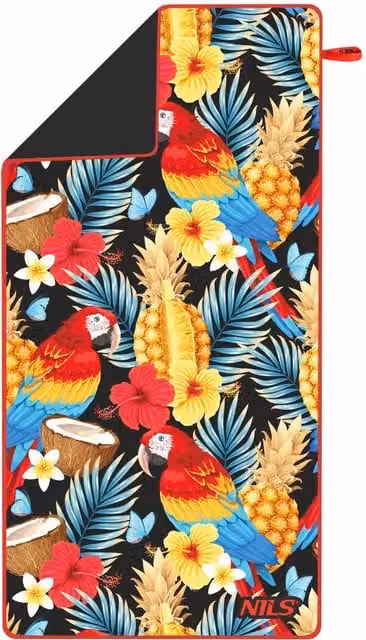 Toalla de microfibra NORTHIX multicolor con diseño gráfico de secado rápido An/Al: 160 x 80 cm