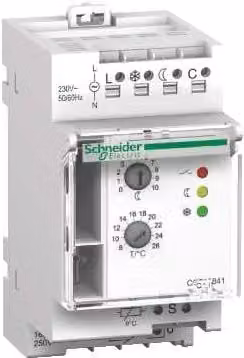 Termostato modular Schneider Electric TH4 de 1 zona en color blanco CCT15841 con rango de +8 °C a +26 °C