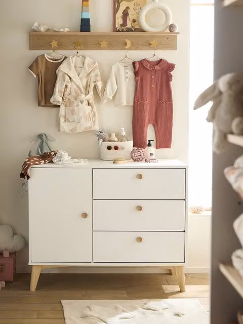 Cómoda SUEÑO VERTBAUDET para niños en blanco y multicolor de madera de pino