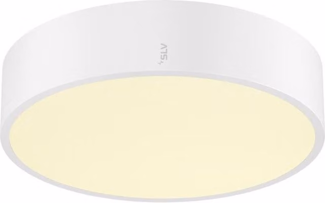Aplique de pared SLV Medo pro 30 en color blanco y acabado de aluminio con luz blanca cálida y diseño redondo moderno