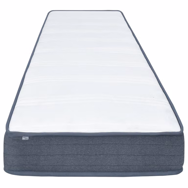 Colchón box spring híbrido vidaXL de tela blanca con suavidad media, An/P/Al: 90 x 190 x 20 cm