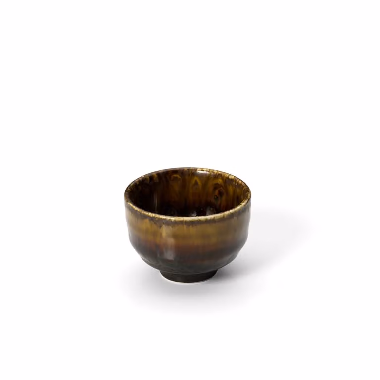 Taza de té de cerámica Bazar Bizar en color marrón, An/An/Al: 6,8 x 6,8 x 4,8 cm