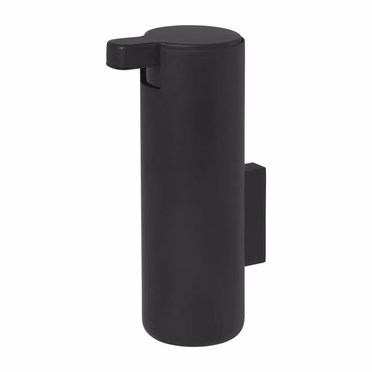 Dispensador de jabón Blomus Modo con soporte de pared, negro, 165 ml
