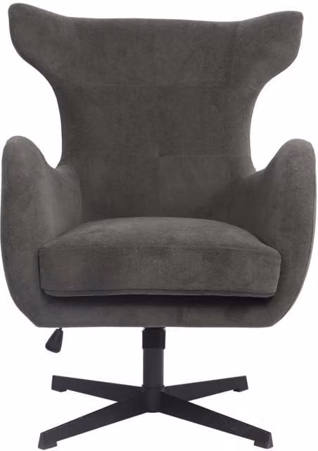 Butaca Giratoria y Elevable Munich ADEC en Microfibra Gris con Reposabrazos, An: 77.5 cm, P: 85.5 cm, Al: 100.5 cm