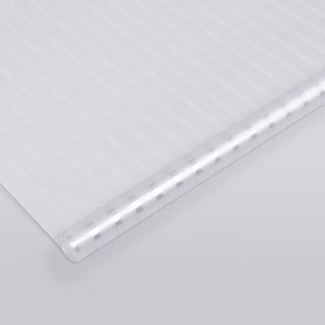 Lámina decorativa para ventana Wolketon con diseño de rayas blancas, opaca y anti miradas, An/P/Al: 60 x 200 cm
