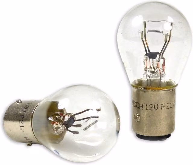 Bombilla Bosch para luz de freno y posición 12V 21/5W P21/5W BAY15D transparente
