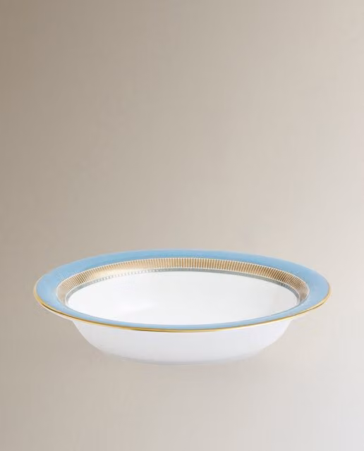 Ensaladera oval de porcelana Helia Wedgwood en azul