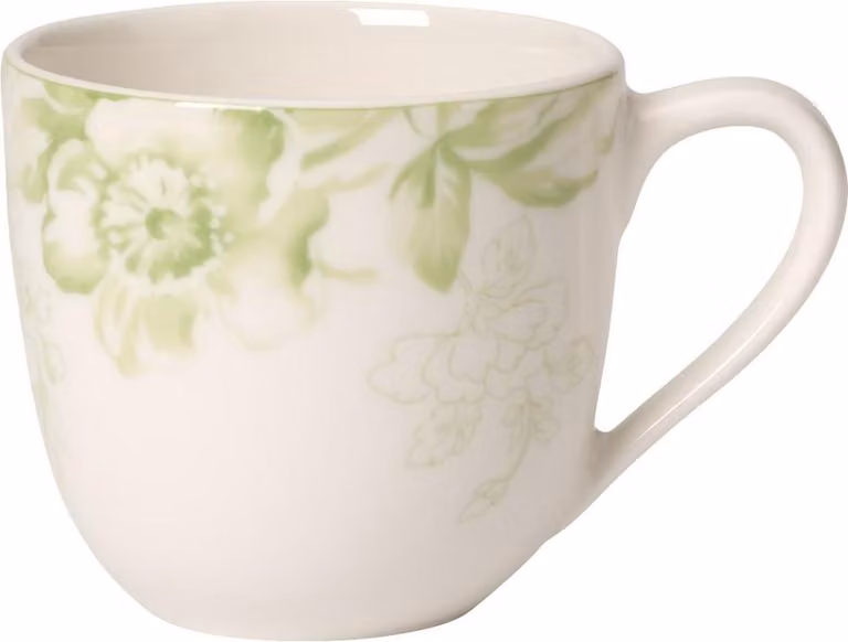 Taza de café espresso o moka Villeroy & Boch Floreana en porcelana color verde, marrón y blanco de 0,1 l