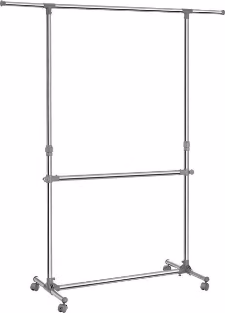 Perchero para ropa Songmics de metal y plástico en color gris, An/P/Al: 49 x 25 x 113 cm