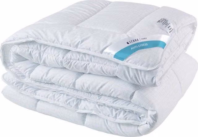 Edredón Nórdico Anti Stress Senna Home para Todas las Estaciones, Blanco, An: 155 cm, Al: 200 cm