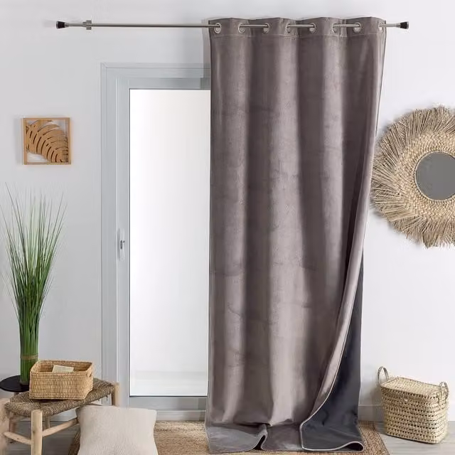 Cortina de terciopelo aislante térmica y blackout QABANE, An/Al: 135 x 280 cm