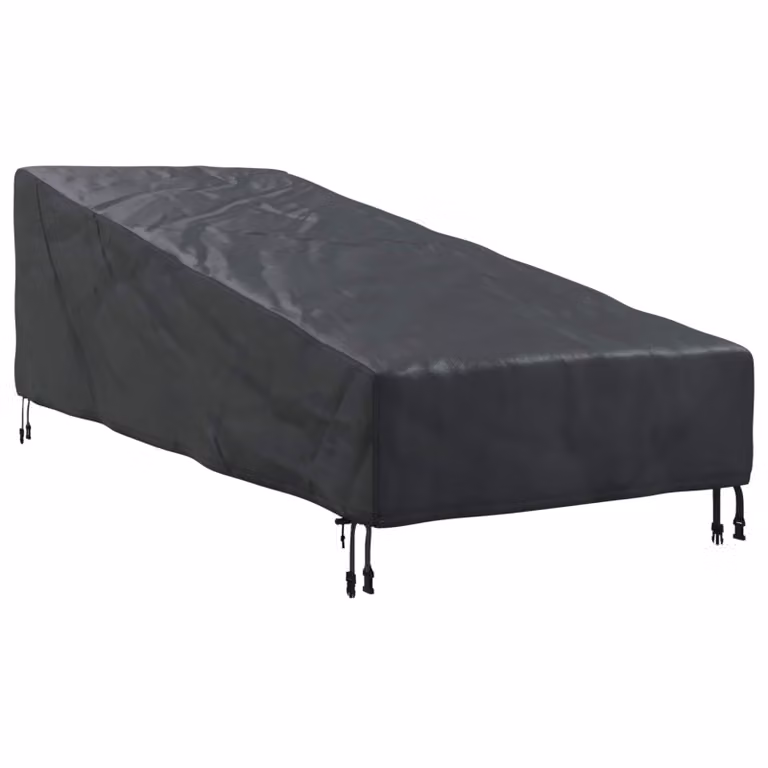 Funda para muebles de exterior vidaXL impermeable de poliéster, color negro, An/P/Al: 203 x 81 x 63 cm