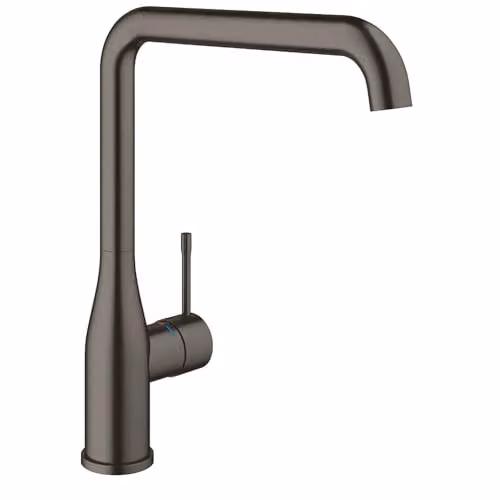 Grifo monomando Grohe Essence New para lavabo con caño en L en acabado grafito satinado