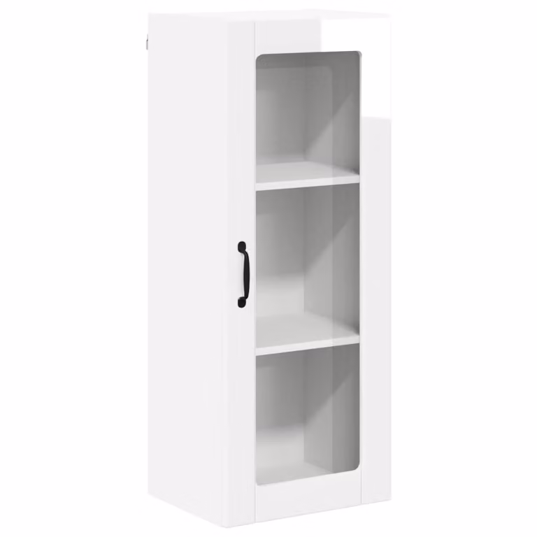 Armario de pared para cocina vidaXL LUCCA blanco brillante con puertas de vidrio An/P/Al: 40 x 31 x 100 cm