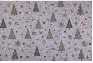 Pasarela de Navidad Sintex2 con diseño floral en verde y multicolor, fabricada en poliéster y algodón, forma rectangular
