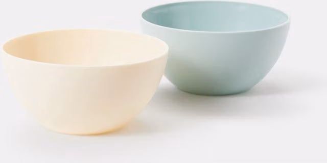 Juego de 2 bowls Cotton Juice Baby Home para bebés en color verde y beige
