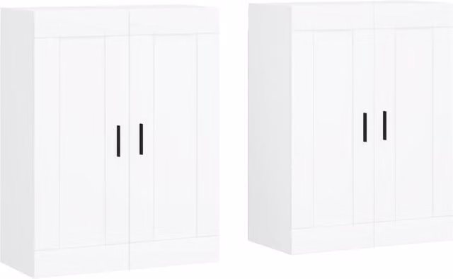 Armario de pared Helloshop26 de color blanco con puertas batientes, An/P/Al: 69,5 x 34 x 90 cm