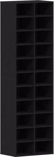 Armario zapatero Helloshop26 de diseño minimalista para recibidor, color negro, An/P/Al: 54 x 34 x 183 cm