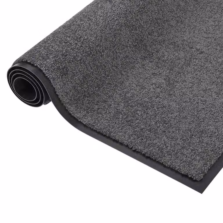 Felpudo de rayas vidaXL en gris antracita, antideslizante y moderno, An/P: 60 x 80 cm