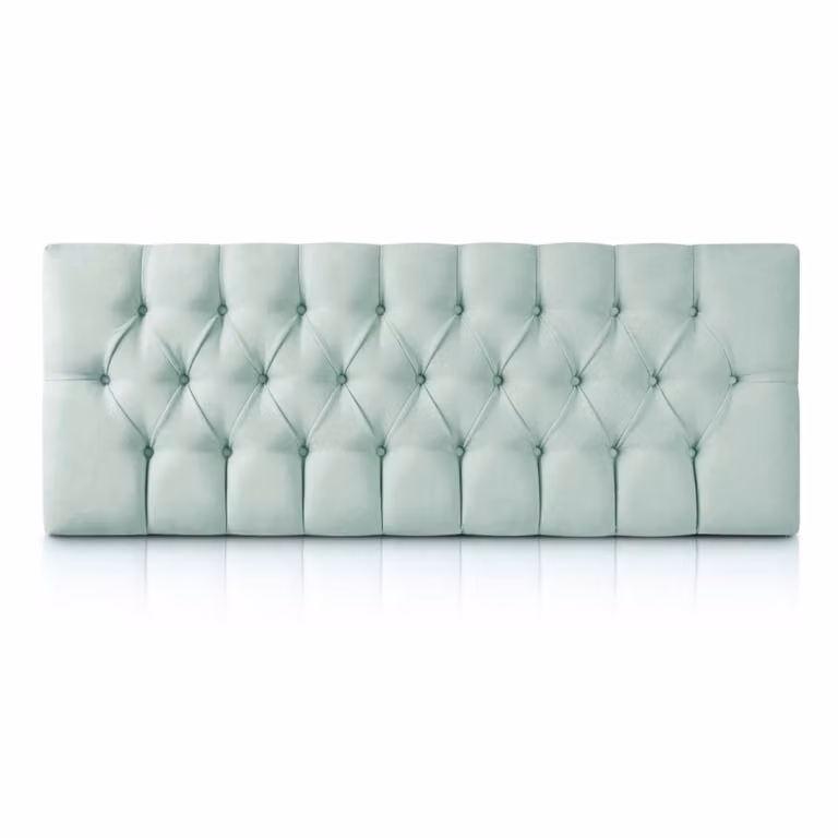Cabecero tapizado Morfeo en color turquesa para cama de 135 cm, An/Al: 145 x 60 cm