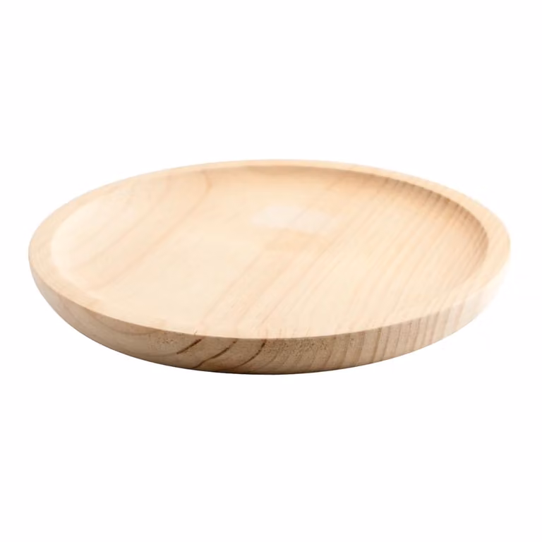 Juego de 4 platos de madera con diseño de pulpo Quid Professional de 18 cm en color beige
