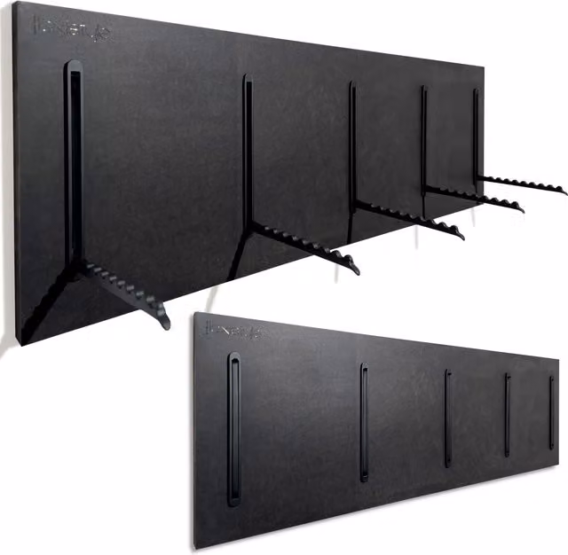 Percha para chaquetas FLEXISTYLE en color negro mate, An/Al: 80 x 25 cm
