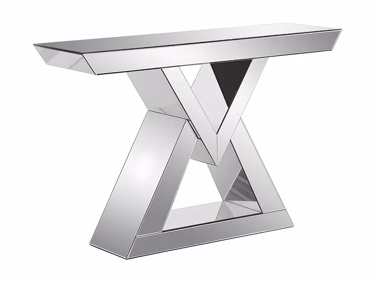 Consola Isida de Vente-Unique en MDF y espejo color plata An/P/Al: 80 x 36 x 43 cm