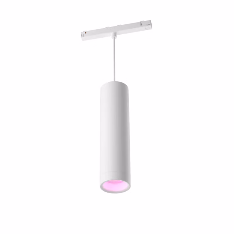 Lámpara colgante Philips Hue White & Color Ambiance de forma cilíndrica en color blanco