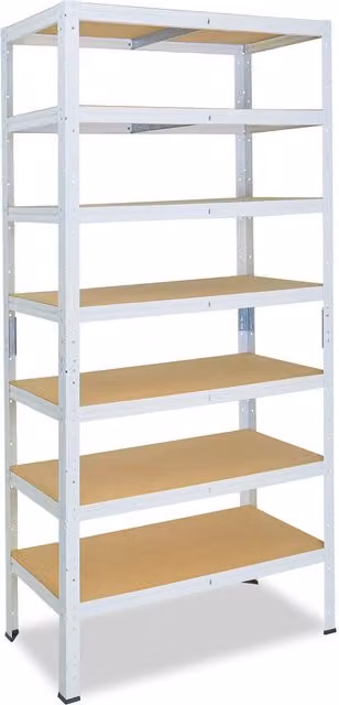Estantería Shelfplaza para el hogar en color blanco con 7 baldas ajustables, An/P/Al: 100 x 50 x 200 cm