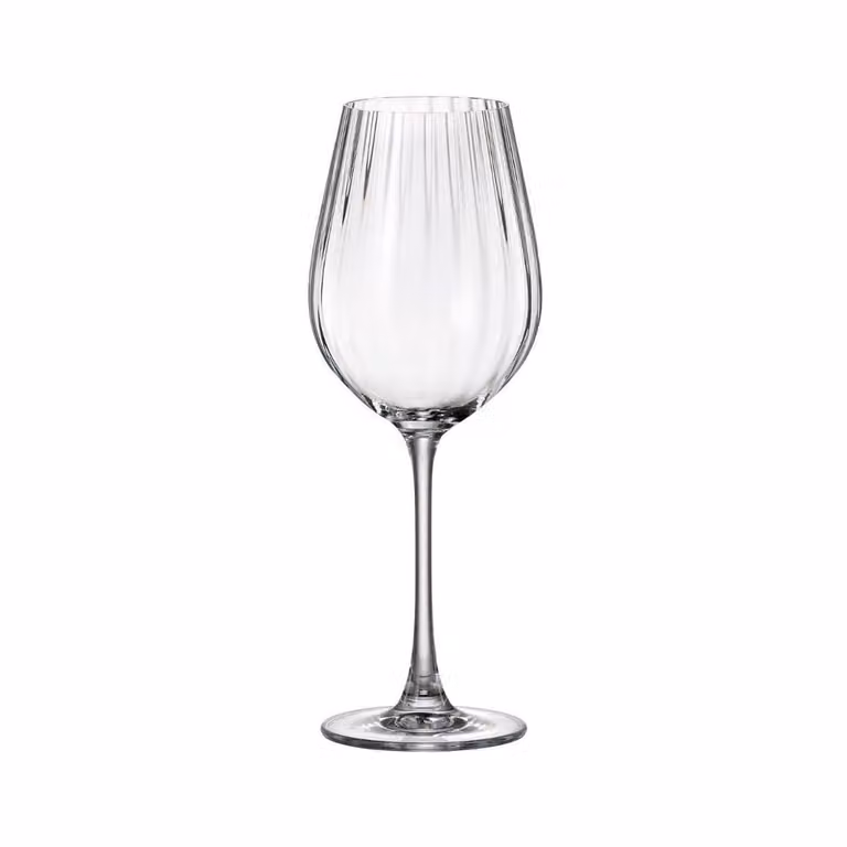 Juego de 6 copas de vino Bohemia Optic de cristal transparente de 500 ml