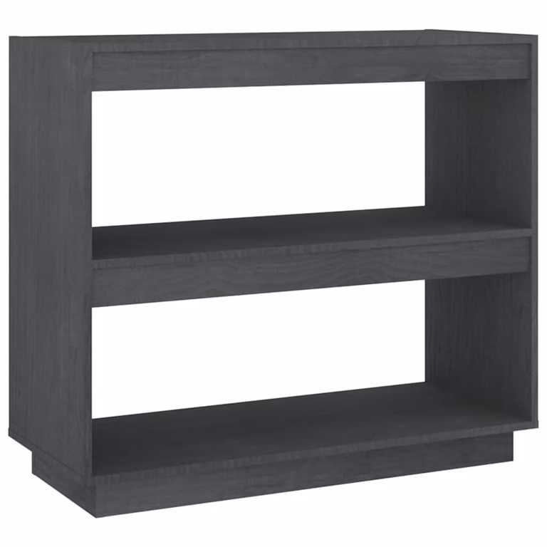 Estantería de madera maciza de pino gris vidaXL An/P/Al: 80 x 35 x 71 cm