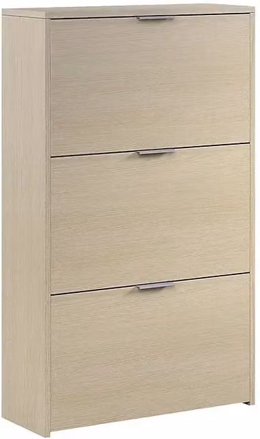 Zapatero moderno FORES con puertas abatibles en color roble, An/P/Al: 60 x 22 x 113 cm
