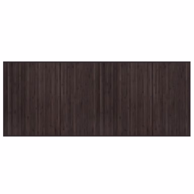 Alfombra rectangular de bambú vidaXL en marrón oscuro con antideslizante, An/P: 80 x 200 cm
