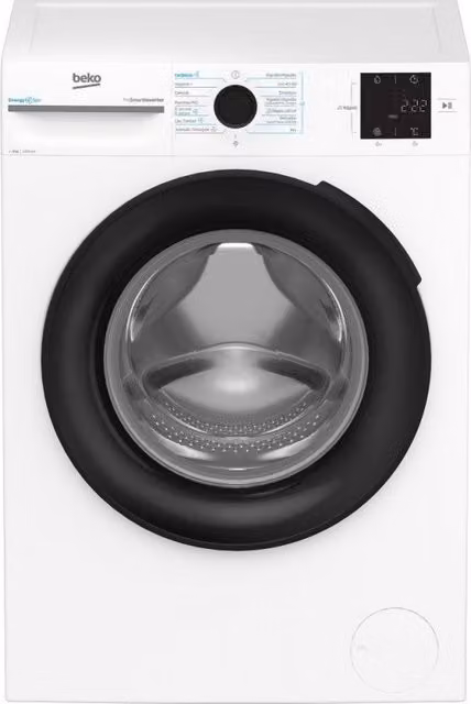 Lavadora de carga frontal Beko BM3WFT3821WB de 8 kg, 1200 rpm, color blanco