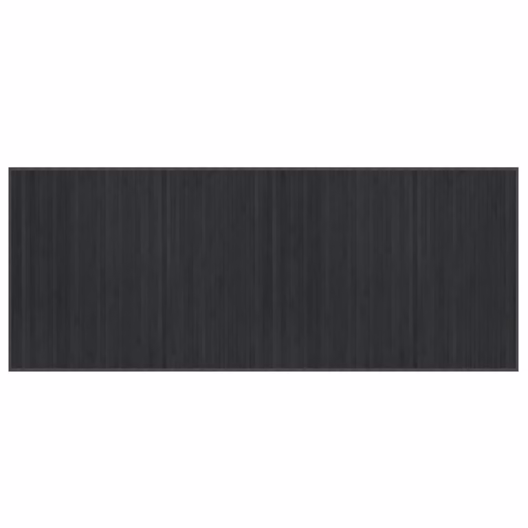 Alfombra rectangular de bambú vidaXL gris An/P: 80 x 200 cm