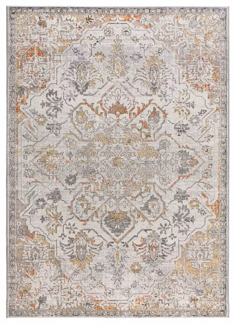 Alfombra exterior vintage Atticgo multicolor beige y gris An/P: 80 x 150 cm