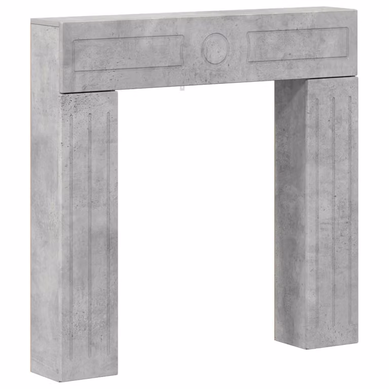 Marco de chimenea moderno vidaXL en gris hormigón, An/P/Al: 102 x 18 x 100,5 cm