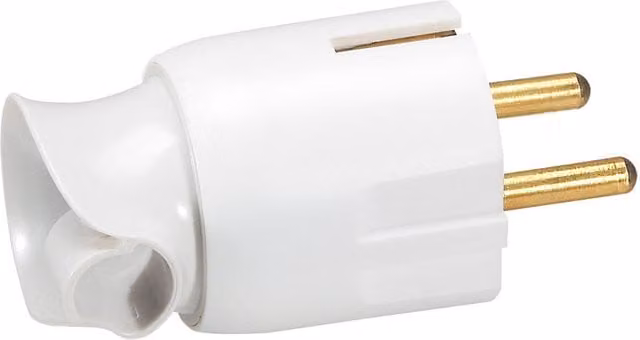 Clavija de enchufe Legrand de 15A en color blanco de plástico con tornillo An/P/Al: 19,0 x 9,5 x 9,5 cm